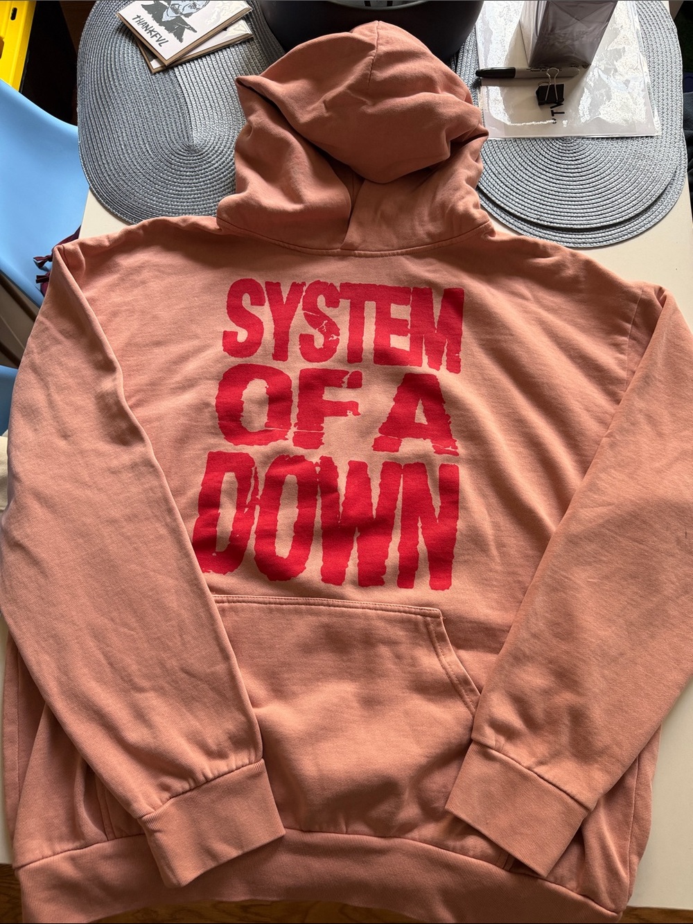 System Of A Down toronto 2025 elephant event hoodie pink